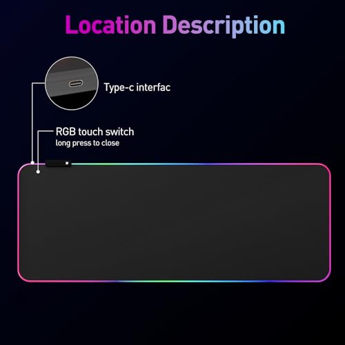 Giant RGB LED Mouse Pad - Outsized Gaming Mouse Mat