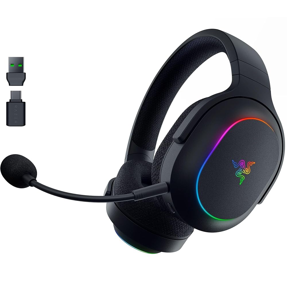 Razer Barracuda X Chroma Wi-fi Gaming Headset: Light-weight Design, 2.4GHz Wi-fi & Bluetooth Connectivity, Chroma RGB Lighting, 40mm Drivers, Cardioid Microphone, 70-Hour…