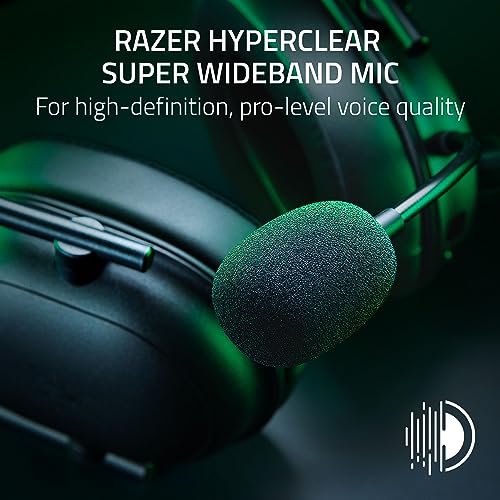 Razer BlackShark V2 HyperSpeed Wi-fi Gaming Headset: Light-weight at 280g - THX Spatial Audio - Adjustable Microphone - 50mm Drivers - Connectivity through 2.4GHz, Bluetooth, or...