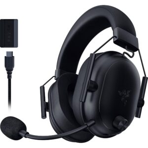 Razer BlackShark V2 HyperSpeed Wi-fi Gaming Headset: Light-weight at 280g – THX Spatial Audio – Adjustable Microphone – 50mm Drivers – Connectivity through 2.4GHz, Bluetooth, or…