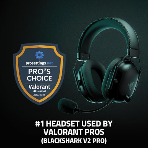 Razer BlackShark V2 Professional Wi-fi Gaming Headset 2023 Mannequin: Removable Microphone - Optimized FPS Sound Profiles - 50mm Drivers - Noise-Isolating Ear Cups with Extremely-Comfortable Reminiscence...