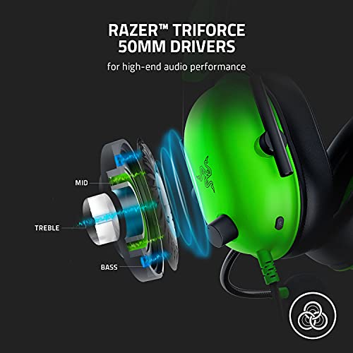 Razer BlackShark V2 X Gaming Headset: 7.1 Encompass Sound, 50mm Drivers, Reminiscence Foam Ear Cushions - Suitable with PC, PS4, PS5, Change - 3.5mm Audio Connector - Inexperienced