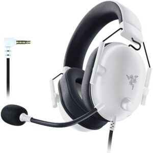 Razer BlackShark V2 X Gaming Headset: 7.1 Encompass Sound, 50mm Drivers, Reminiscence Foam Ear Cushions – Appropriate with PC, Mac, PS4, PS5, Change – 3.5mm Audio Jack – White